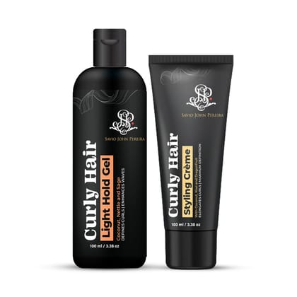 Curly Hair Cream & Gel Combo for Dry, Frizzy, Wavy Hair by Savio John Pereira with Shea Butter & Coconut.-Curly Hair Cream & Gel Combo | Dry, Frizzy, Wavy Hair | Shea Butter & Coconut | By Savio 