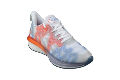 Abros Gents White / Orange Sports Shoe-White/Blue / 7