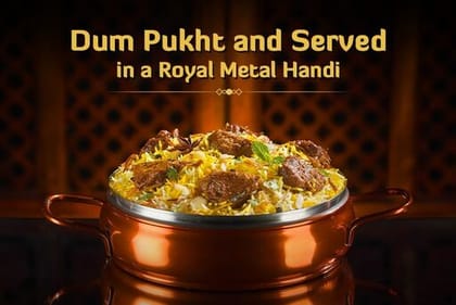 Gosht-e-Nawabi Handi Biryani (Serves 2) Classic Biryani