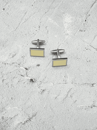 Silver Plated Ivory Cufflinks