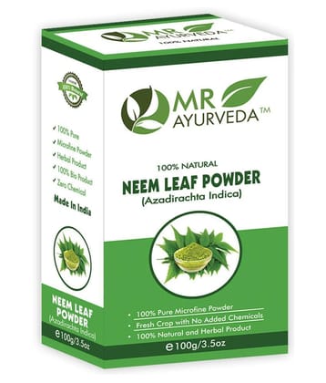 MR Ayurveda 100% Pure Neem Leaf Powder Face Pack Masks 100 gm