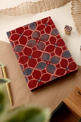 Rust Ajrakh Handcrafted Diary DIARY03246-8 INCH X 6 INCH