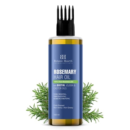 Botanic Hearth Rosemary Oil for Hair Growth, Controls Hair Fall, Strengthens Hair, 150 ml-Botanic Hearth Rosemary Oil for Hair Growth, Controls Hair Fall, Strengthens & Nourishes Hair, 150 ml.