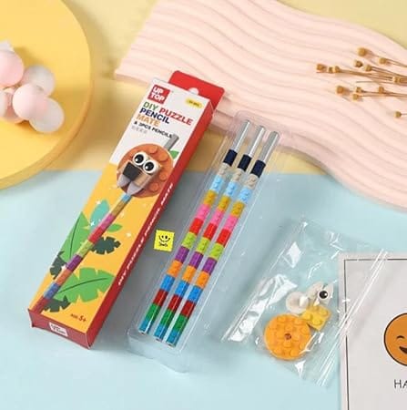 Ji and Ja 1 BLOCK SET & 3PCS OF PENCIL DIY