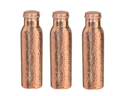 Imago Hammered Copper Bottle 1L (Pack of 3)