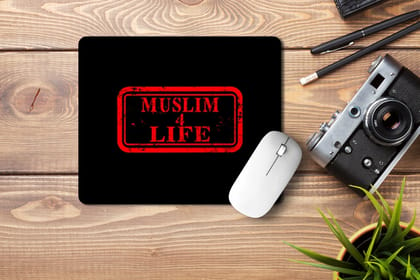 Muslim 4 Life' Printed Non-Slip Rubber Base Mouse Pad for Laptop, PC, Computer.