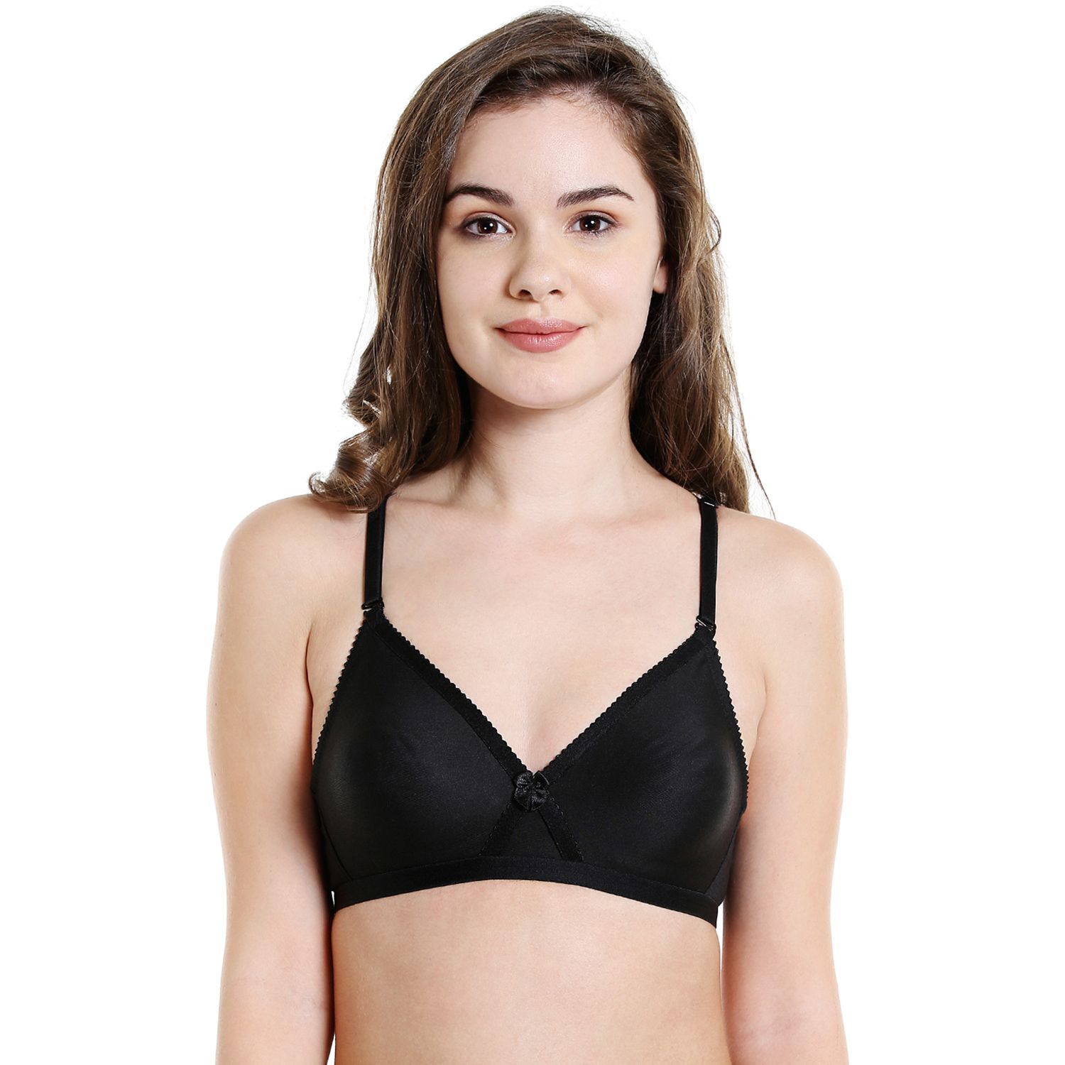 Bodycare Women Poly Cotton Full Coverage Non Padded Regular Bra 5551B-BLACK