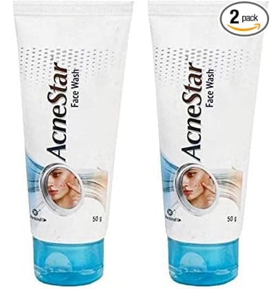 Mankind Acnestar Unisex Face Wash - (50 Gr 2 Pc)