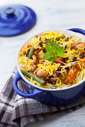 Hyderabadi Veg Dum Biryani (Serves 1)