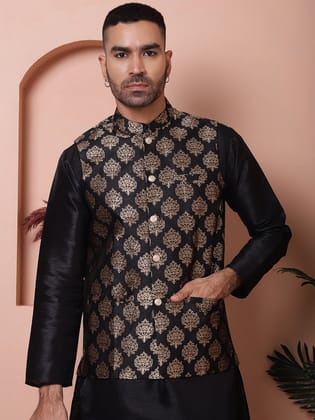 Floral Printed Nehru Jacket for Men-S