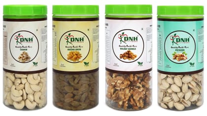 DRY FRUITS COMBO 600 GRAMS  PACK  150G X 4 PC