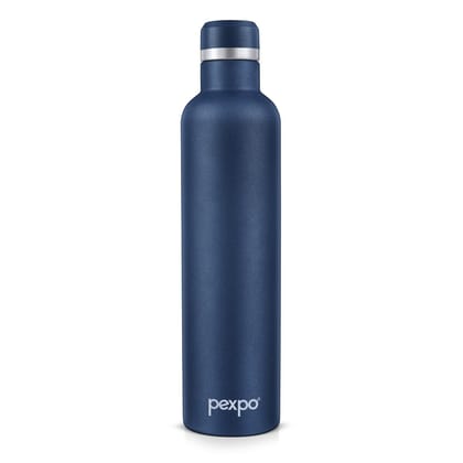 Pexpo Stainless Steel, ISI Certified ISI Certified Flask, 1000 ml, Denim Blue, Oreo | Portable & Keeps Beverages Hot/Cold for 24+ Hours