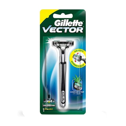 Gillette VECTOR Refillable Razor with 1 Twin Blade Cartridge