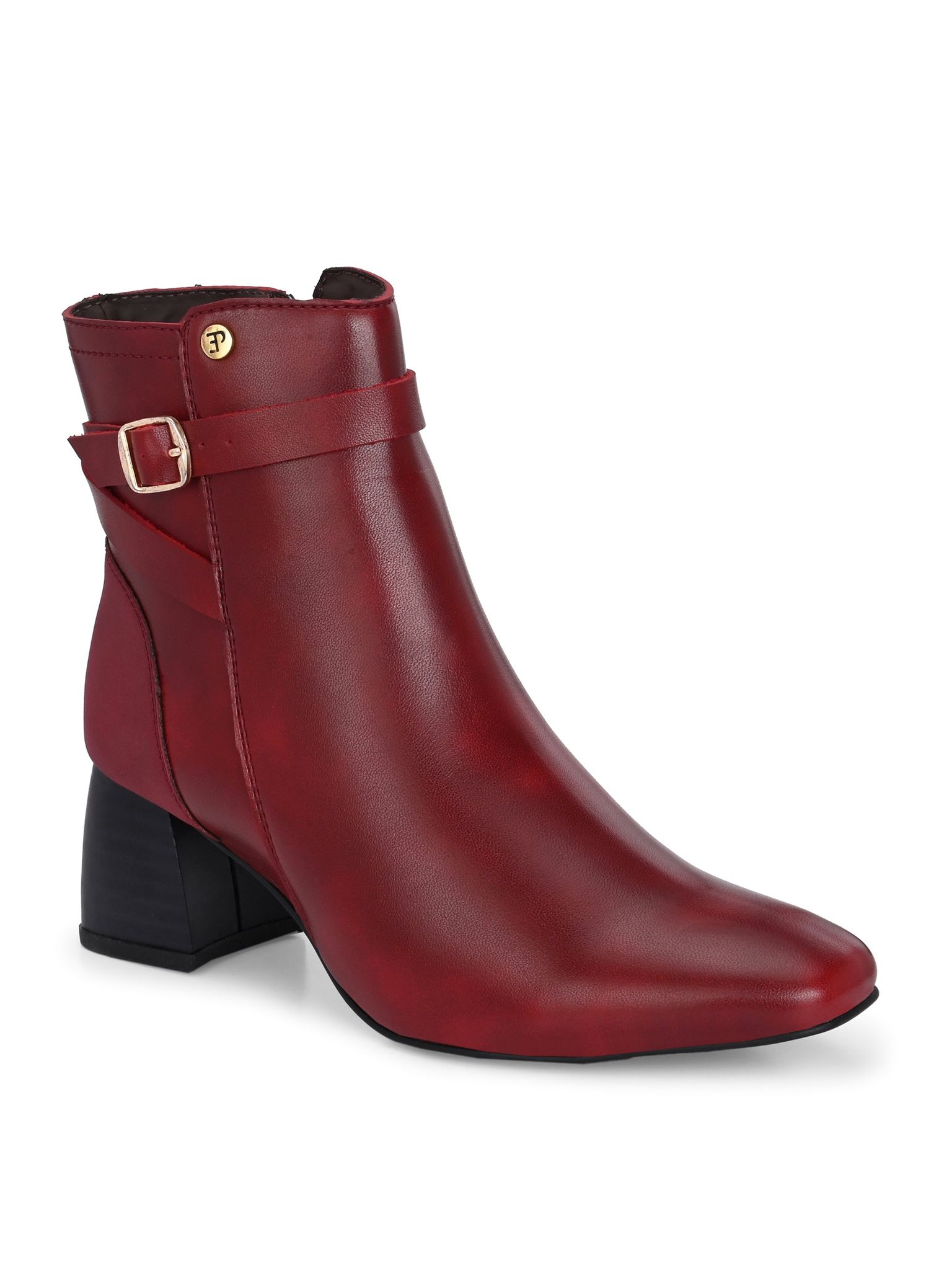 El Paso Women Faux Leather Casual Chelsea Boots-Cherry / 6