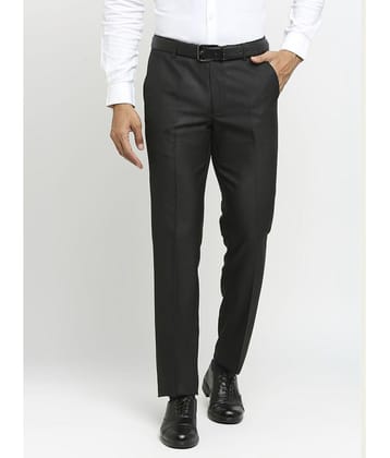 Solemio Black Slim Formal Trouser ( Pack of 1 ) - None