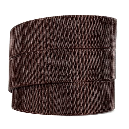 Hemener Unisex Brown Nylon Canvas Strap-36