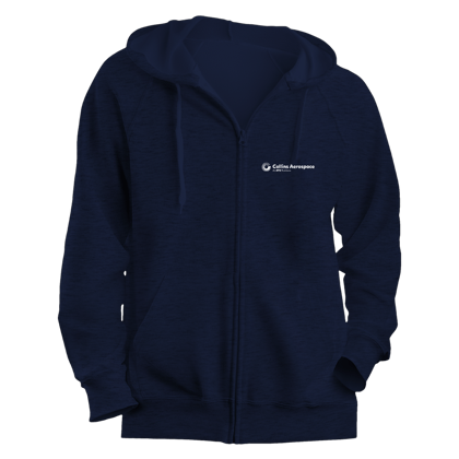 Hoodie with Zip-Navy Blue / XXL