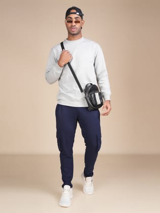 All Weather Men Designer Track Pant: Navy Blue-S