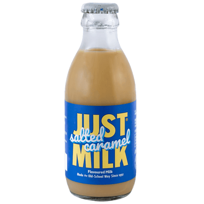 Just Flavoured Milk - Salted Caramel, Made With 100% Real Milk, Zero Preservatives, 180 Ml