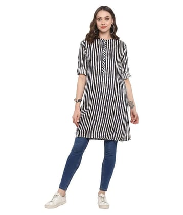 Antaran Grey Cotton Straight Kurti - XXL