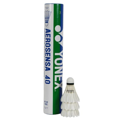 YONEX Aerosensa 40 Feather Shuttlecock (Colour - WHITE, Size - SPEED 1) by Total Sporting And Fitness Solutions Pvt Ltd