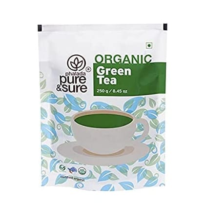 Pure & Sure Organic Green Tea | Nutrient Rich  | Green Tea Powder, Non-GMO, No Food Preservatives, Natural Immunity Boosting Organic Tea Powder | 250gm.