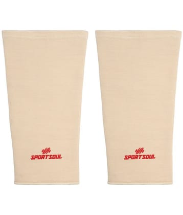 SportSoul Premium Compression Knee Support- (Pair) Colour - Beige, Size - XL - None