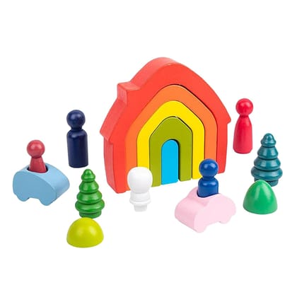 Creative Montessori Rainbow Building Blocks Educational Toy