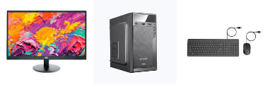 SS Assembled Desktop 6thGeneration Corei3-8GB RAM-480GB SSD- Windows 10 Licensed Key PC-22 AOC Monitor