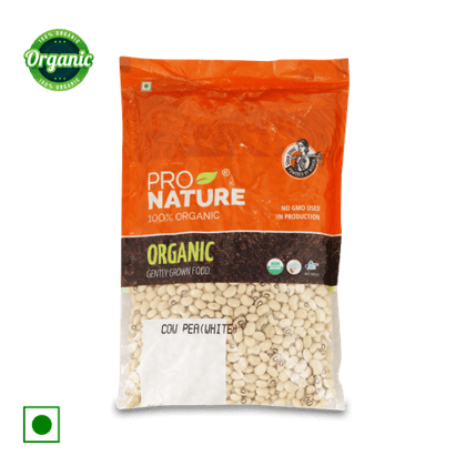 Pro Nature Organic White Cow Pea, 500 gm Pouch