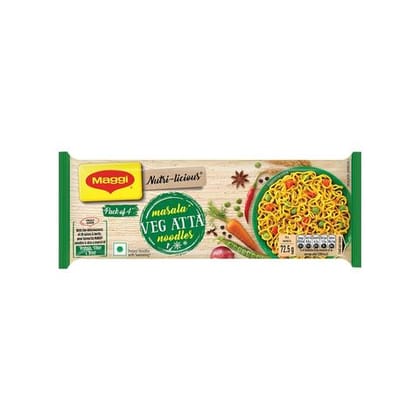 Maggi Nutri Licious Masala Veg Atta Noodles, 290 gm Pouch