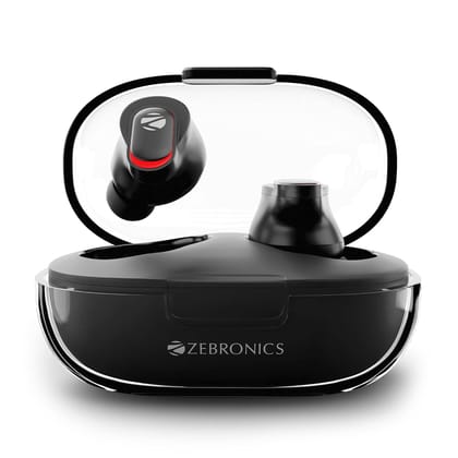 ZEBRONICS Zeb-Sound Bomb N2 TWS in Ear Earbuds with 50ms Low Latency Gaming, ENC, Voice Assistant, Flash Connect, Splash Proof, Bluetooth 5.2, up to 12H Backup, Call Function and Type C