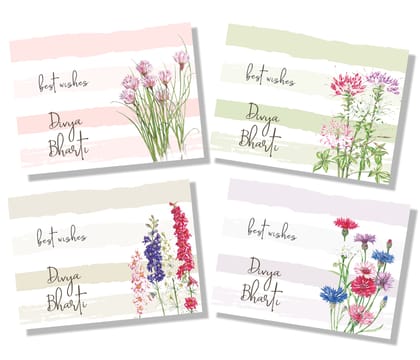 Gift Cards - Gardenia-4" x 3" - 16 cards