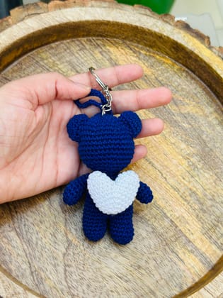 Teddy with heart keychain