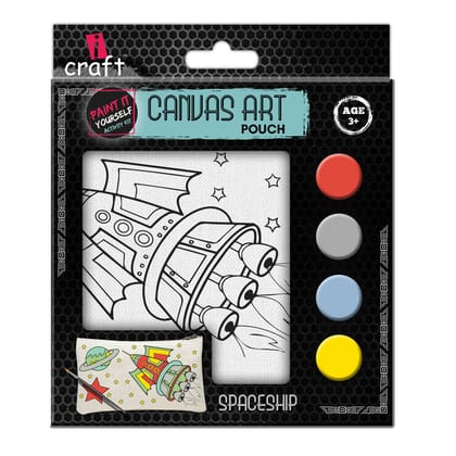 ICRAFT DIY CANVAS POUCH SPACESHIP (CHOOSE OPTIONS)-Spaceship