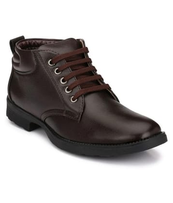 Mactree Derby Artificial Leather Brown Formal Shoes - None