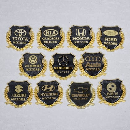 3D Owners Club v2.0 Car Metal Emblem Badge Sticker Decal (Gold)-Audi