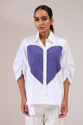 PLUMHEART white poplin shirt-White / Poplin / XXS