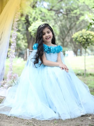 Girls Embellised Party Gown-3-4Y