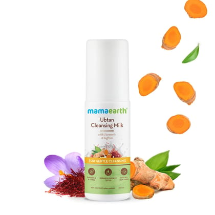 Mamaearth Ubtan Cleansing Milk For Face, With Turmeric & Saffron For Gentle Cleansing-100ml