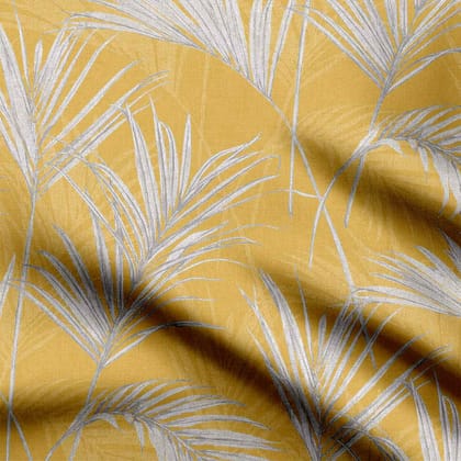 Tropical Leaves yellow-Cotton