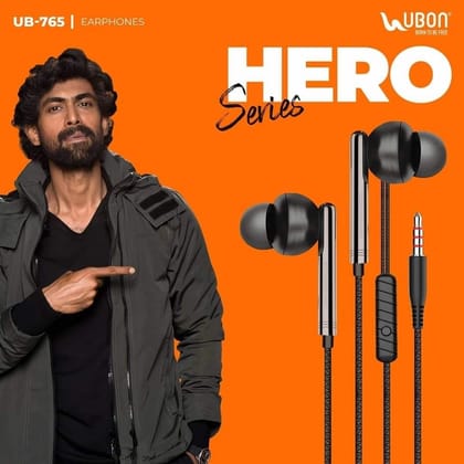 UBON UB-765 Hero Series Wired Earphone (Black)