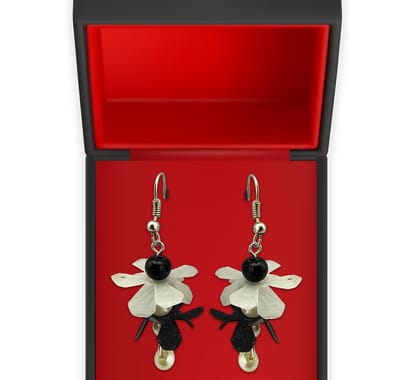 Fish scale  long  earring 