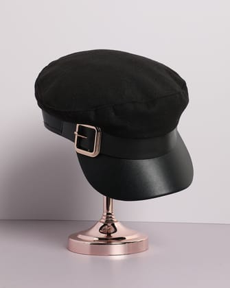 Black Vintage Breton Cap-Hat