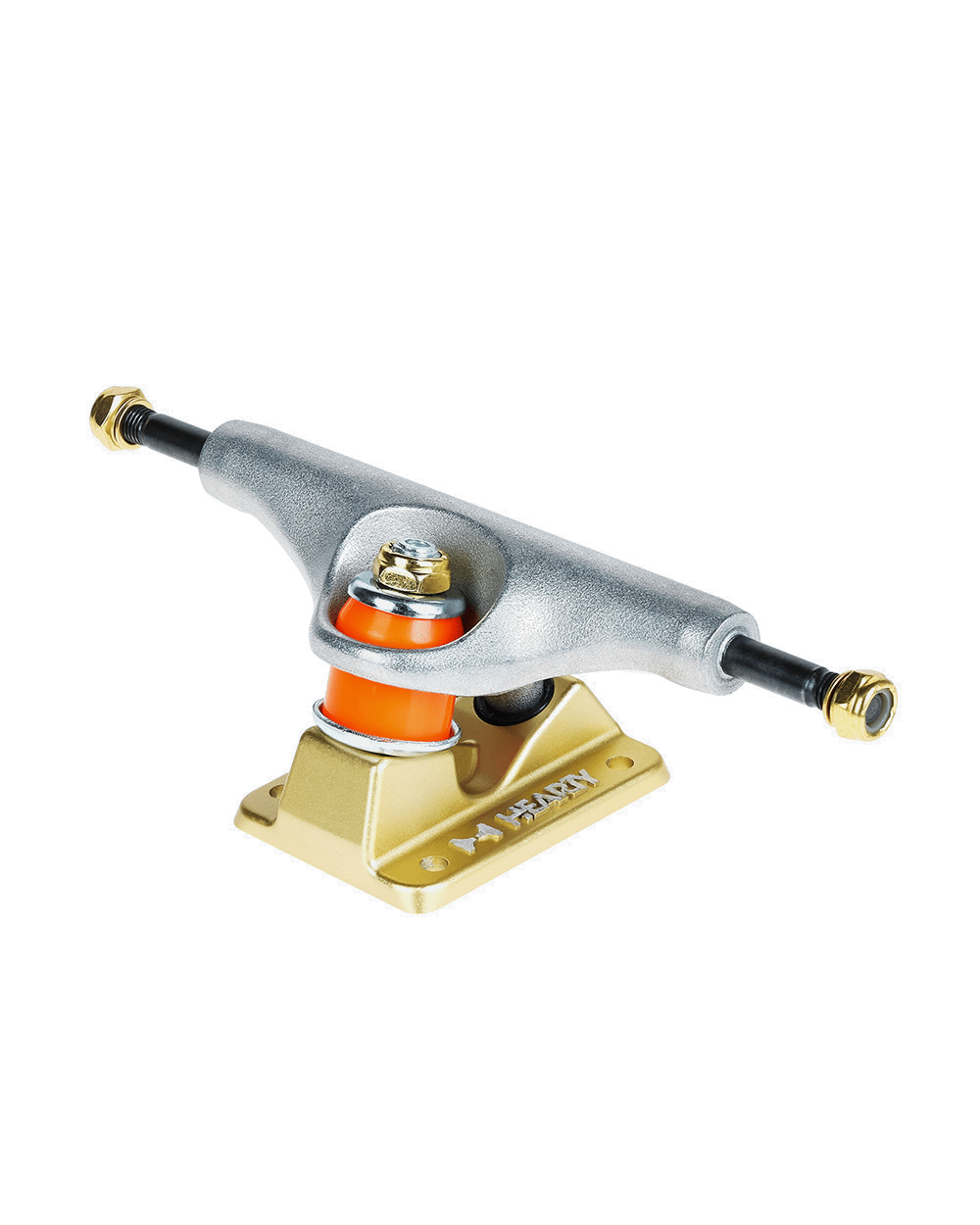 Hearty Skateboard Trucks- TorvX SERIES-  Raw/Gold-5.25 Inches