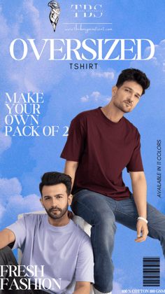 PACK OF 2 OVERSIZED TEES