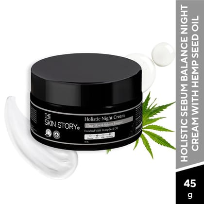 Holistic Hemp Moisturizing Night Cream With Niacinamide For Sebum Control, Dark Spots (45 GM)