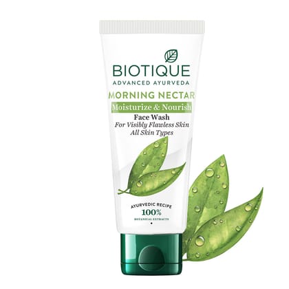Biotique Bio Morning Nectar Moisturize & Nourish Visibly Flawless Face Wash(All Skin Types) (50ml)-50ml