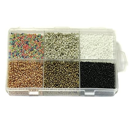 10 Pcs, Opaque Glass Seed Beads DIY Kit for Jewellery Making, Beading, Embroidery and Art and Crafts, Size (2mm)-MultiColor