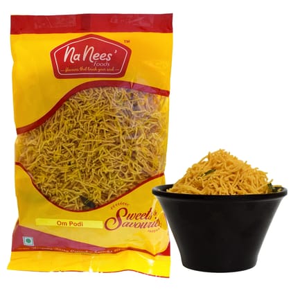 Omapodi | Plain Sev | Plain Bhujia Sev | Plain Sev Mixture | Om Podi | 175 g Pack (Weight - 175g) by NaNee's Foods